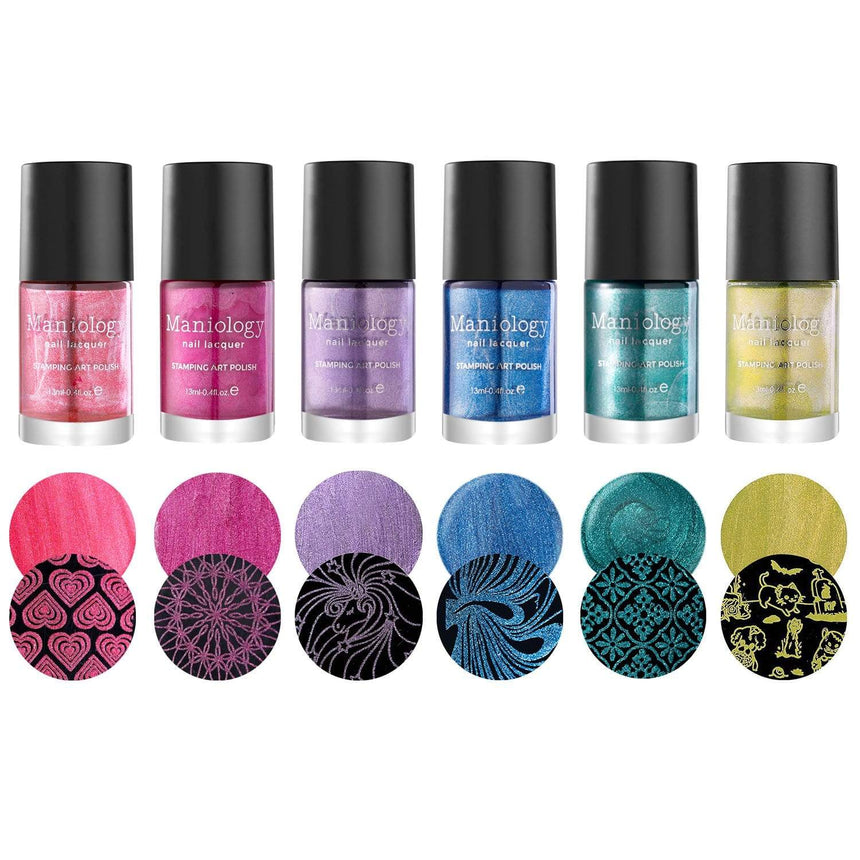 Rainbow Metallic: 6-Piece Metallic Stamping Polish Set