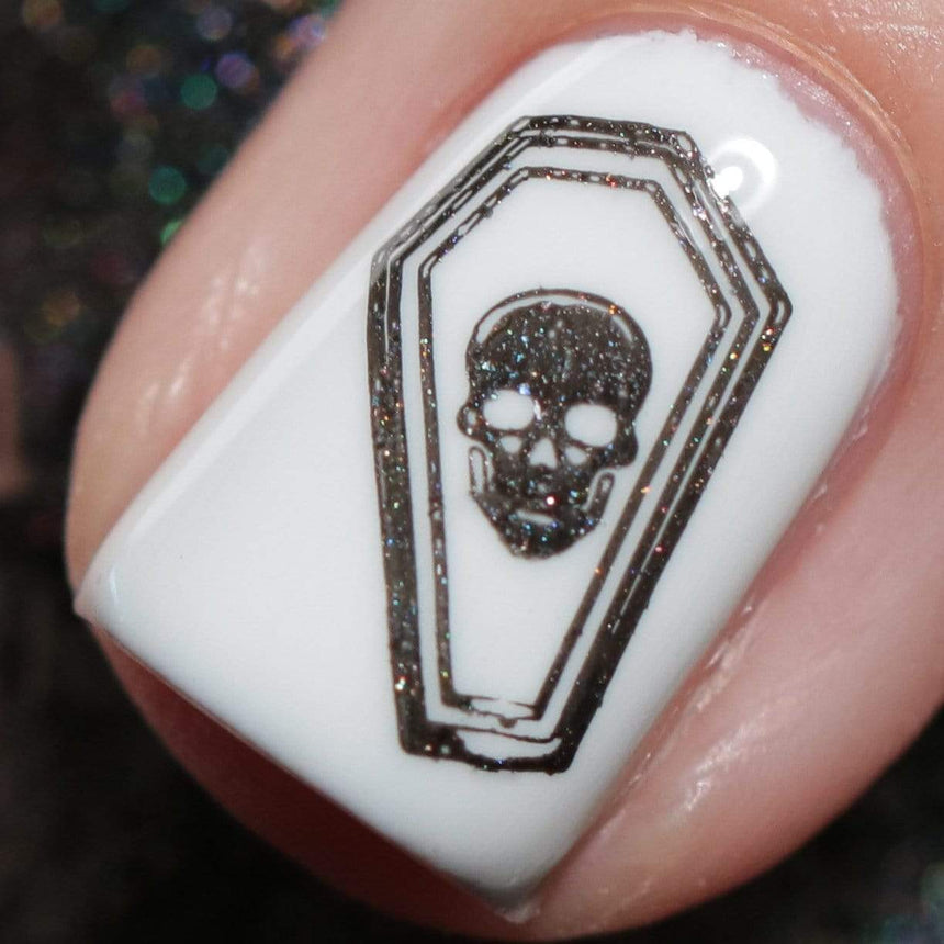 Raven (B402) - Black Sand Stamping Polish