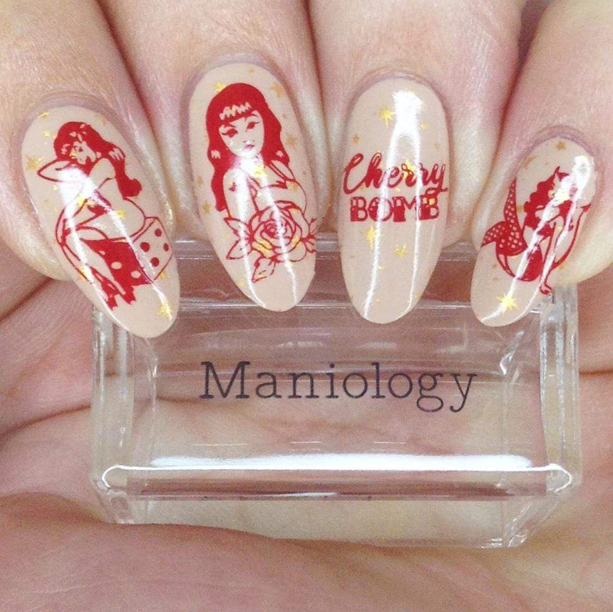 Rockabilly (m228) - Nail Stamping Plate