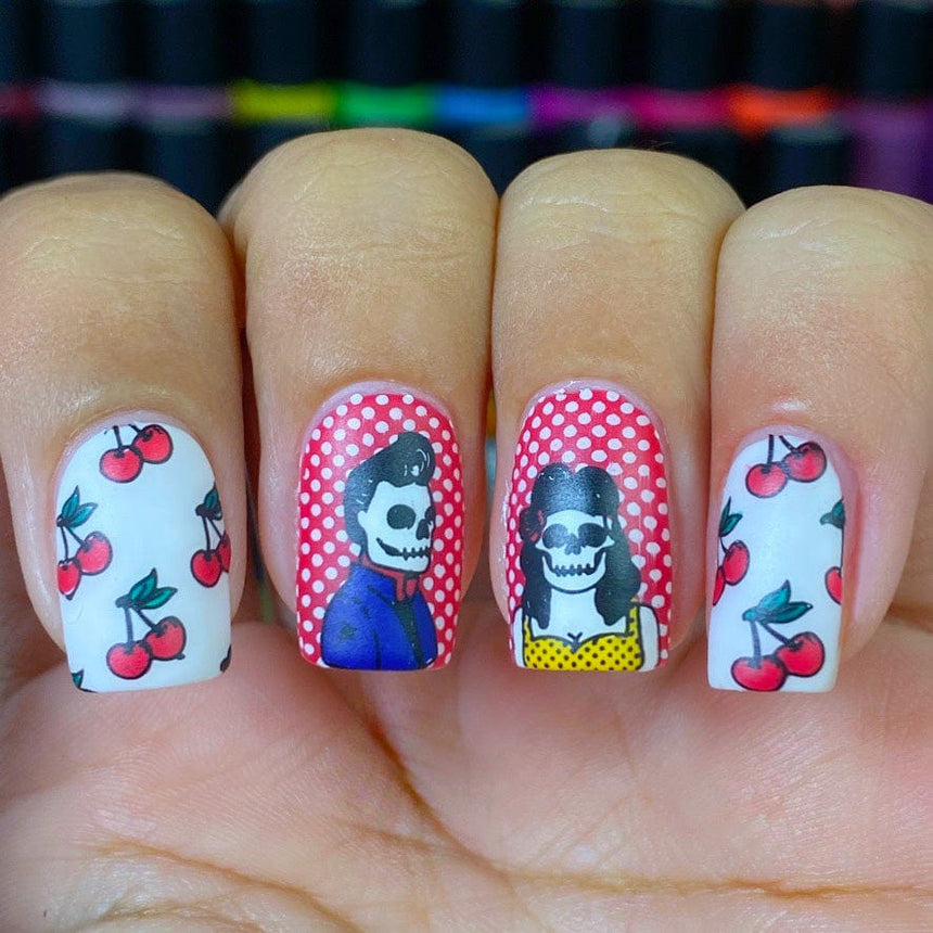 Rockabilly (m228) - Nail Stamping Plate