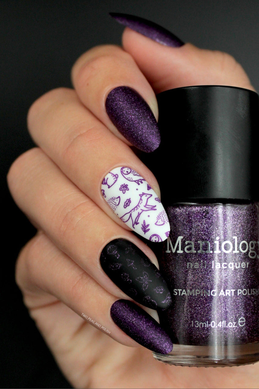 Rustic: Raisin (B452) - Purple Sand Stamping Polish