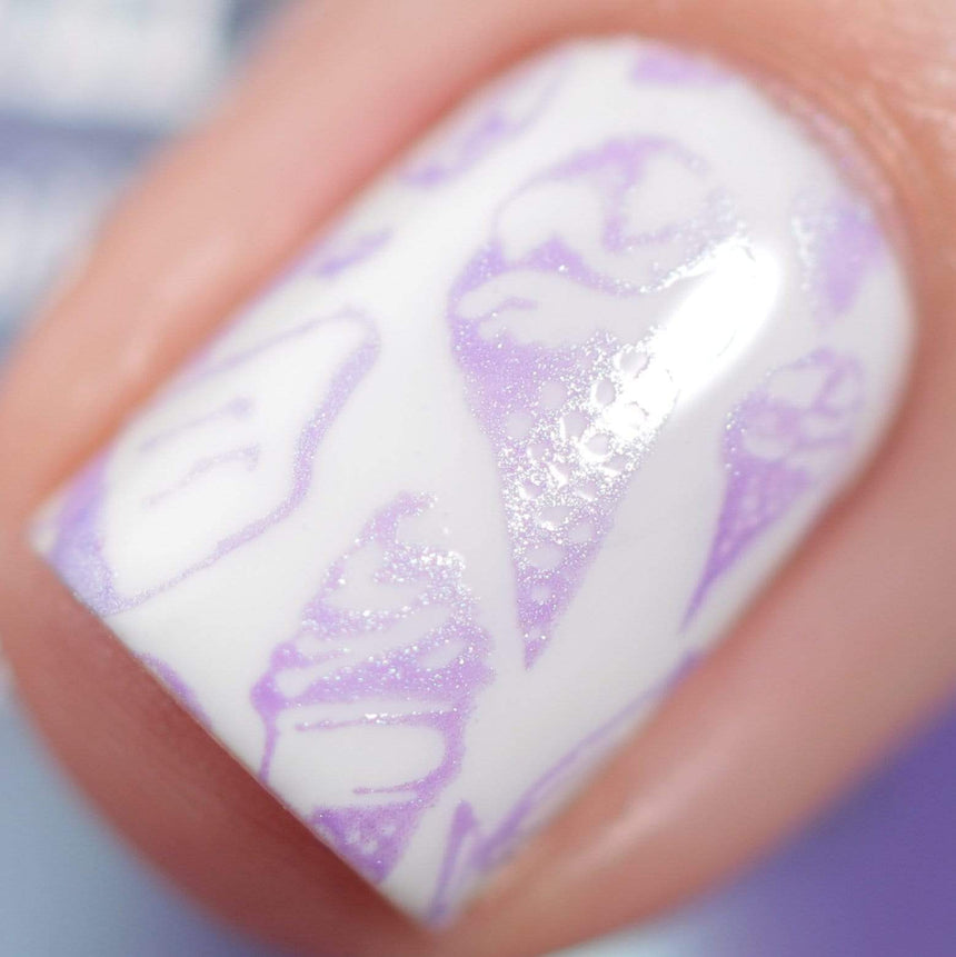 Sandy Beach: Kailua (B393) - Duochrome Purple Stamping Polish