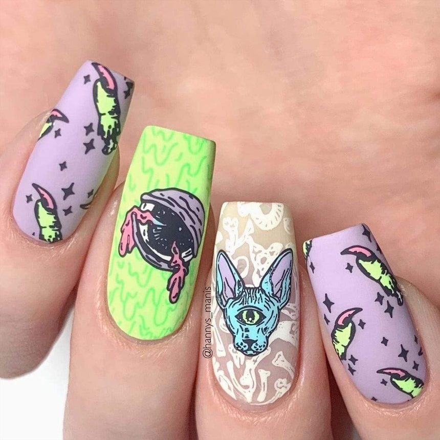 School's Out: Food Fight (B287) - Neon Green Stamping Polish