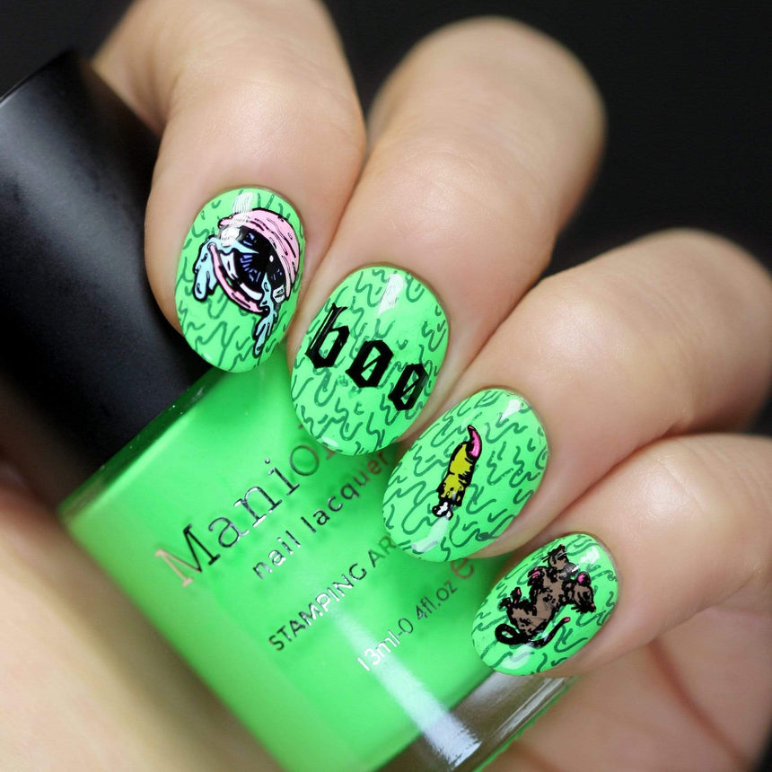 School's Out: Food Fight (B287) - Neon Green Stamping Polish