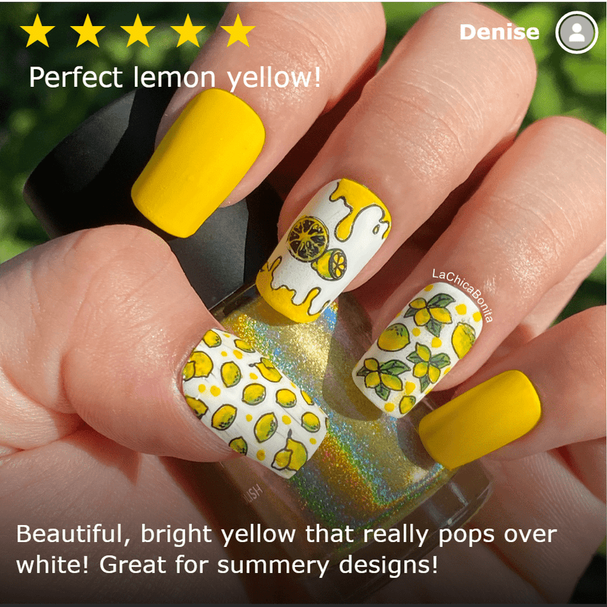 School's Out: Pencils Down (B286) - Neon Yellow Stamping Polish