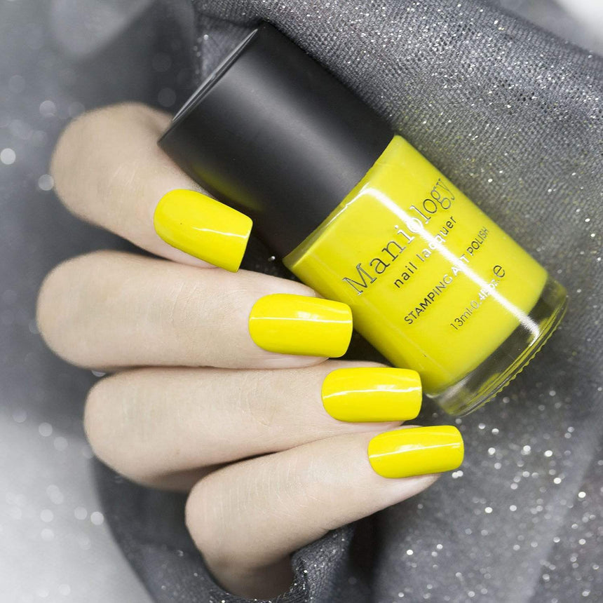 School's Out: Pencils Down (B286) - Neon Yellow Stamping Polish