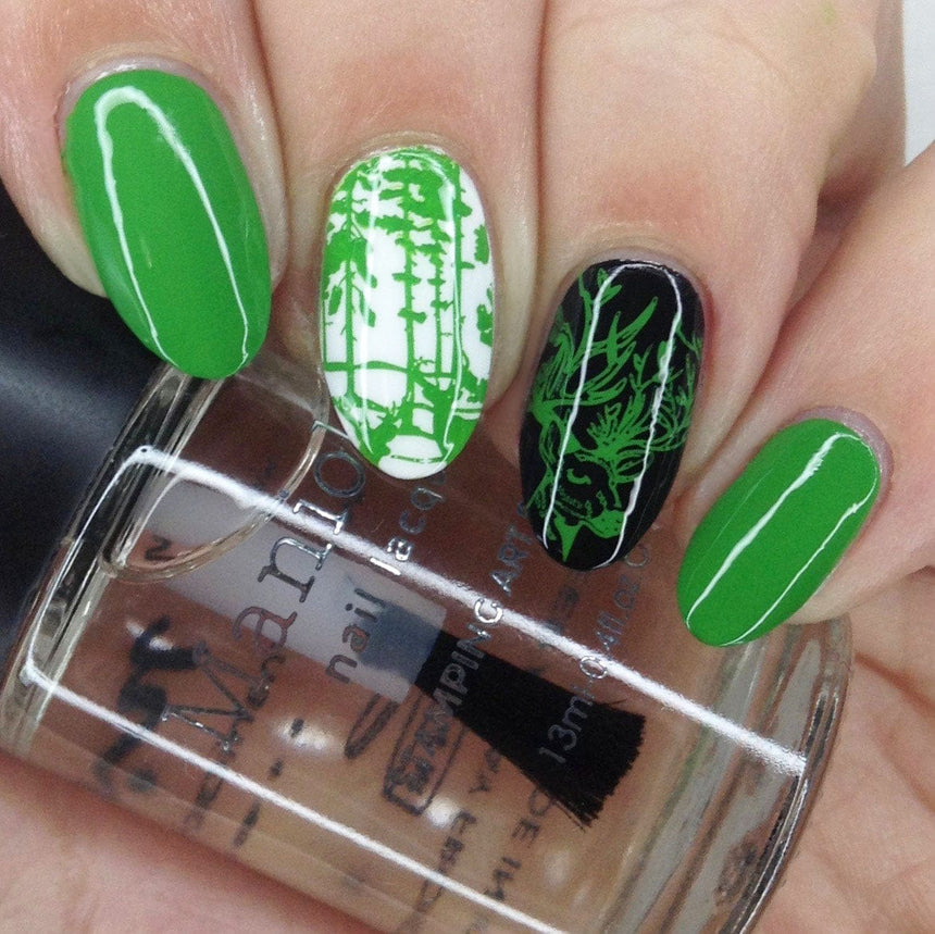 Seedling (B429) - Green Cream Stamping Polish