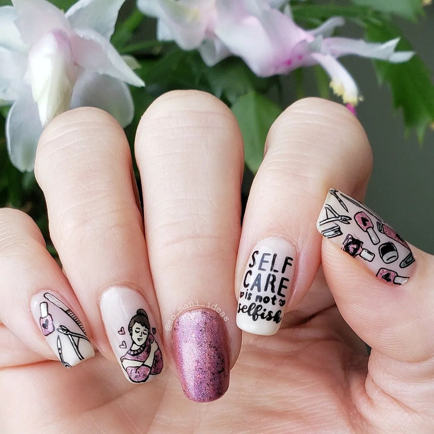 Self Love (M266) - Nail Stamping Plate