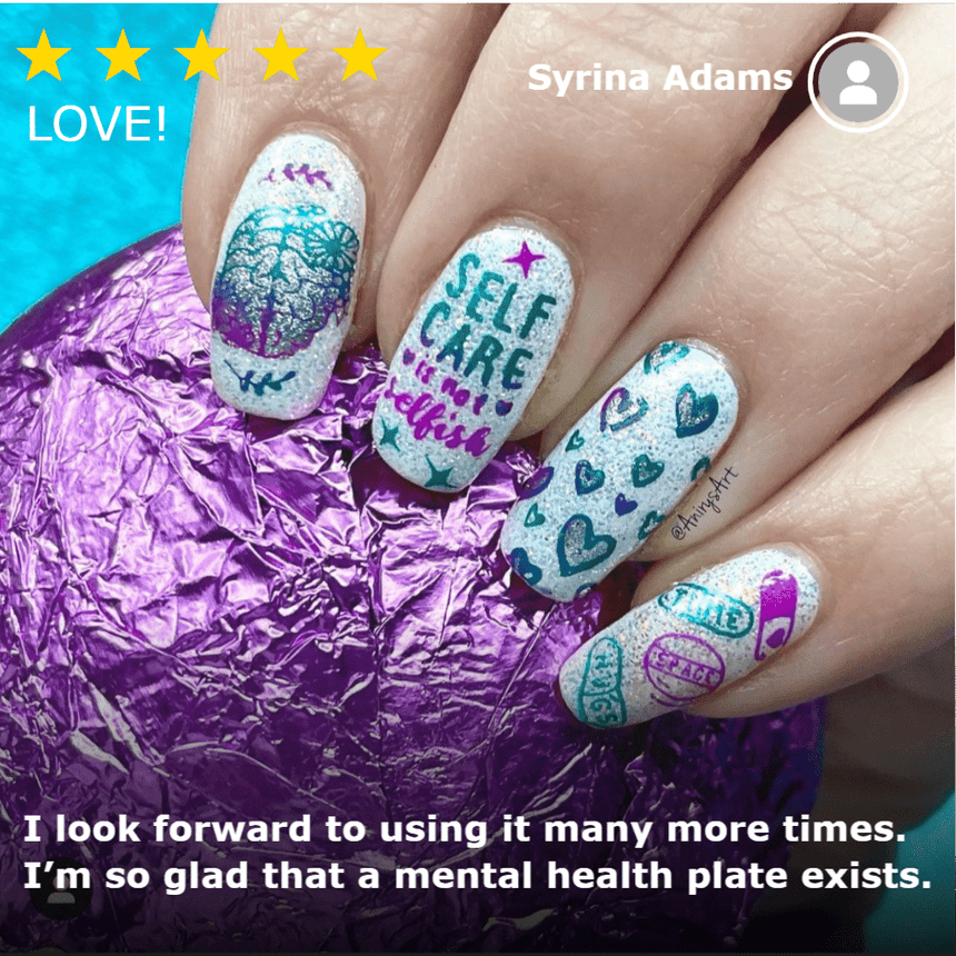 Self Love (M266) - Nail Stamping Plate