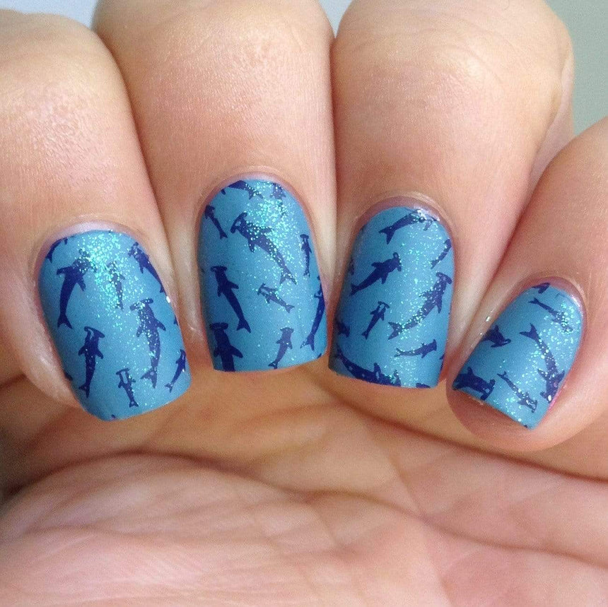 Shark Bait (B339) - Light Blue Cream Stamping Polish