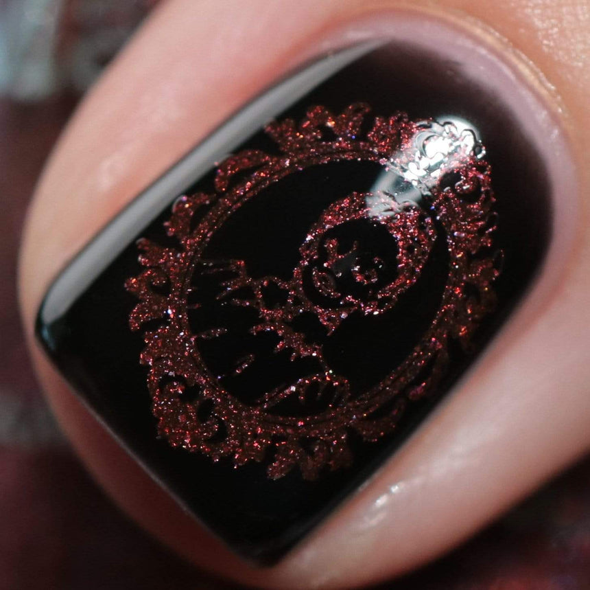 Slasher (B401) - Ruby Red Sand Stamping Polish