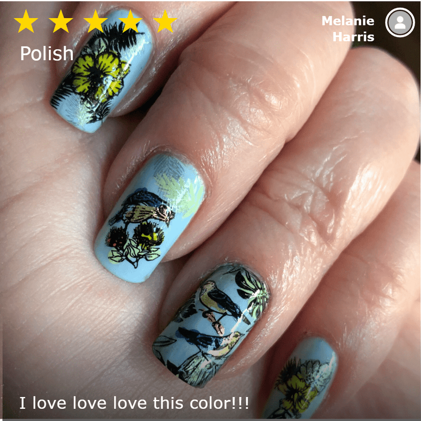 Snowflake Waltz Collection: Doll Dance (B226) - Light Blue Cream Stamping Polish