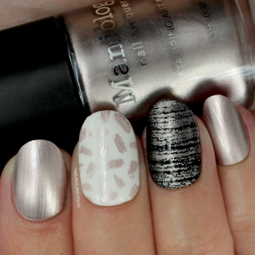 Snowflake Waltz Collection: Magic Hour (B229) - Champagne Shimmer Stamping Polish
