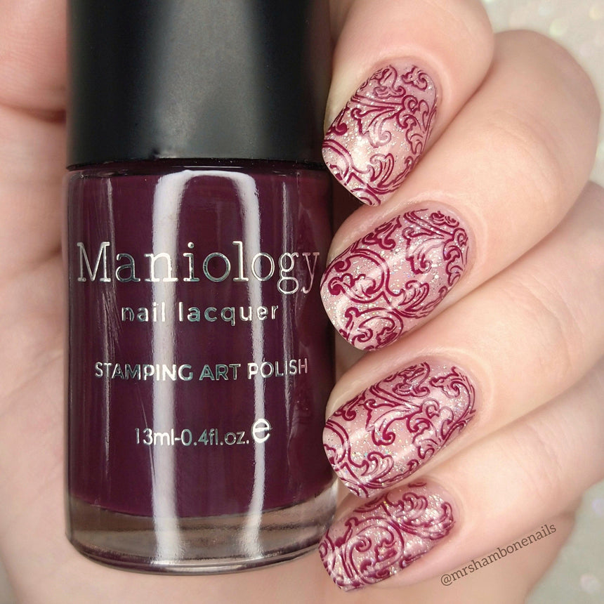 Snowflake Waltz Collection: Toy Soldier (B227) - Dark Plum Stamping Polish
