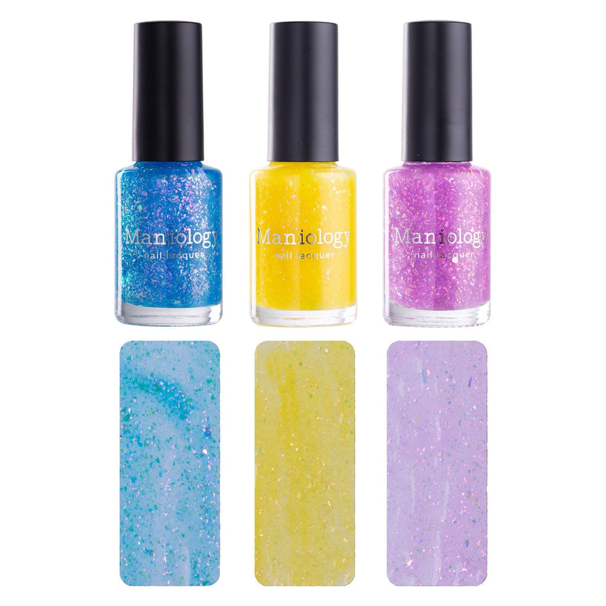 Songbird: 3-Piece Jelly Flakies Topper Nail Polish Set