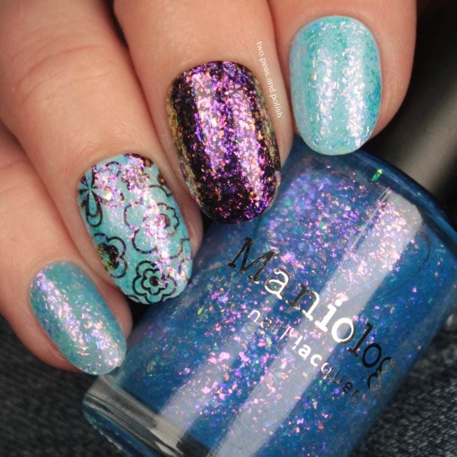 Songbird: Blue Jay (P145) - Blue Jelly Flakies Topper Nail Polish
