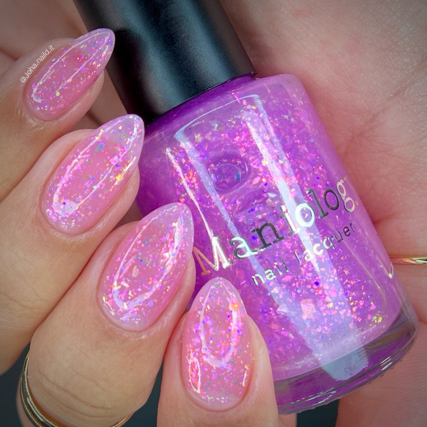 Songbird: Violet Starling (P143) - Purple Jelly Flakies Topper Nail Polish