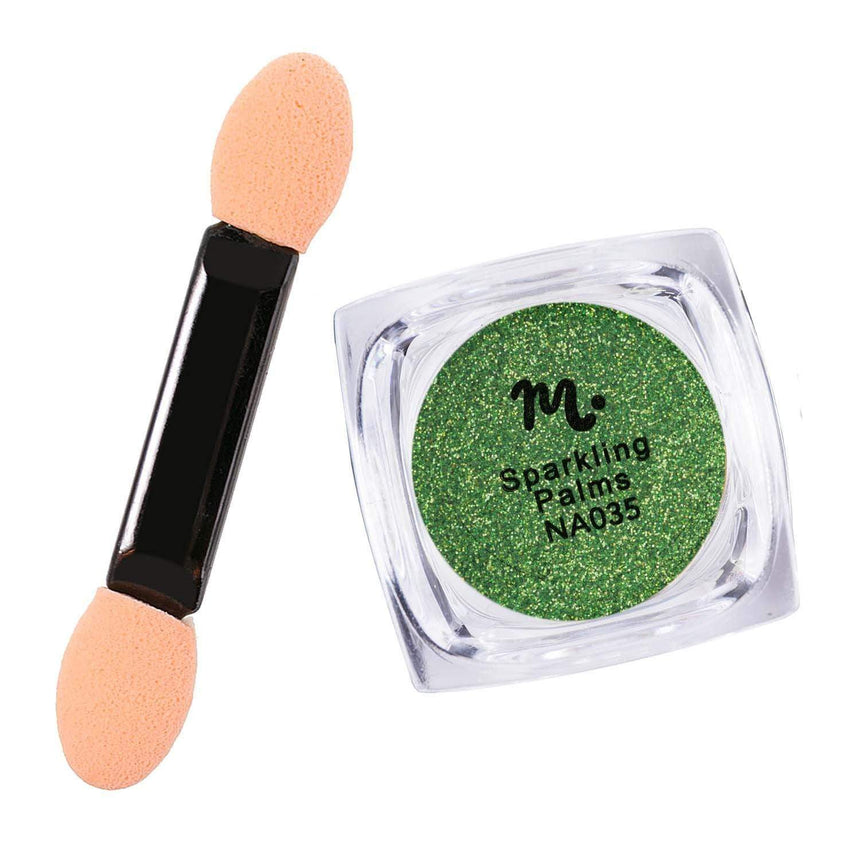 Sparkling Palms (NA035) - Green Nail Glitter
