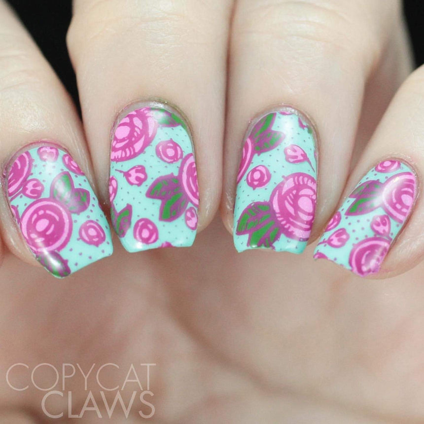 Spring Occasions: Bunny Hop (m048) - Nail Stamping Plate