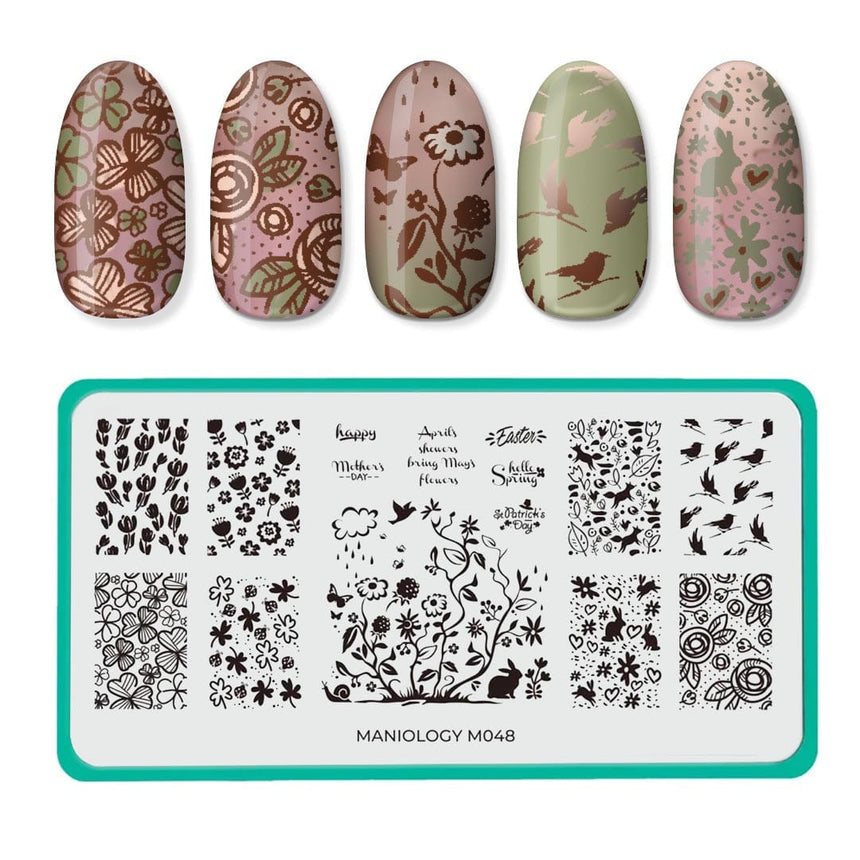 Spring Occasions: Bunny Hop (m048) - Nail Stamping Plate