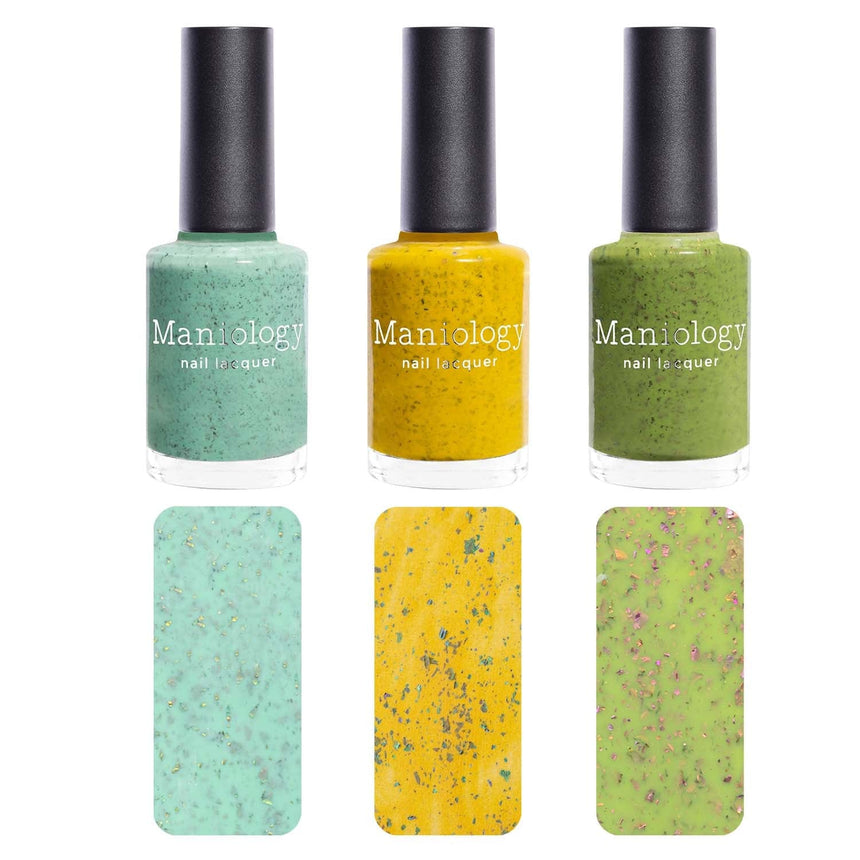 Spring Sonata: 3-Piece Creamy Flakies Nail Polish Set