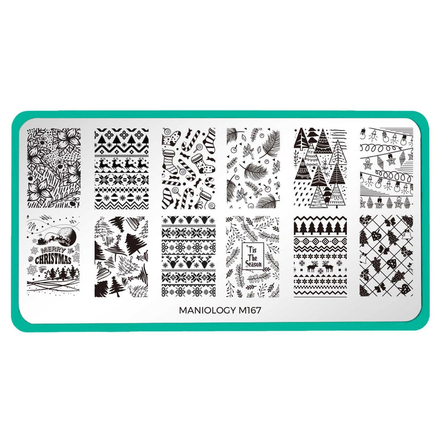 Spruced Up (m167) - Nail Stamping Plate