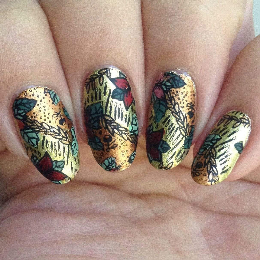 Spruced Up (m167) - Nail Stamping Plate