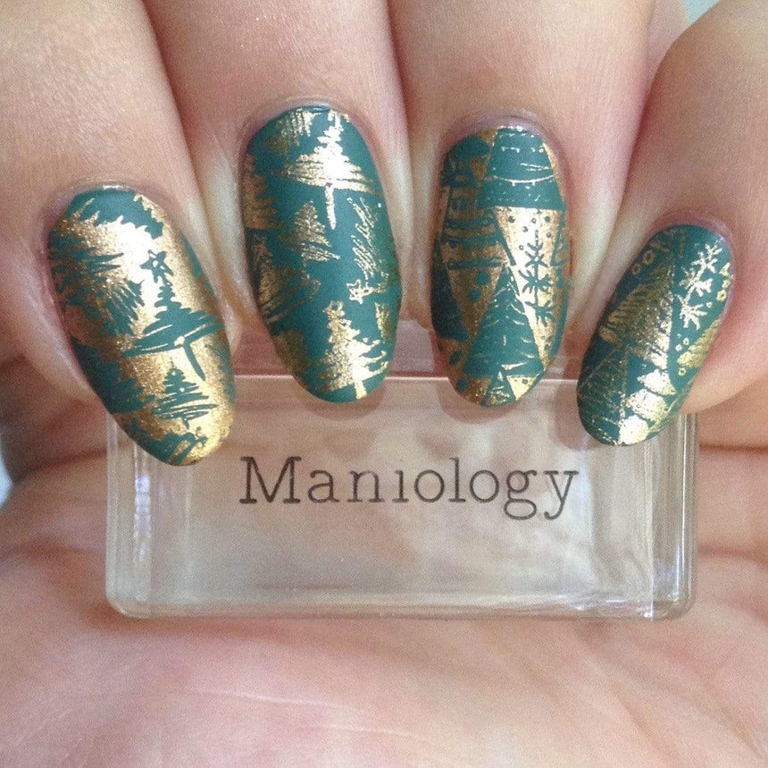 Spruced Up (m167) - Nail Stamping Plate