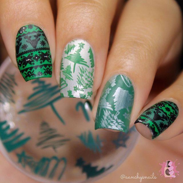 Spruced Up (m167) - Nail Stamping Plate