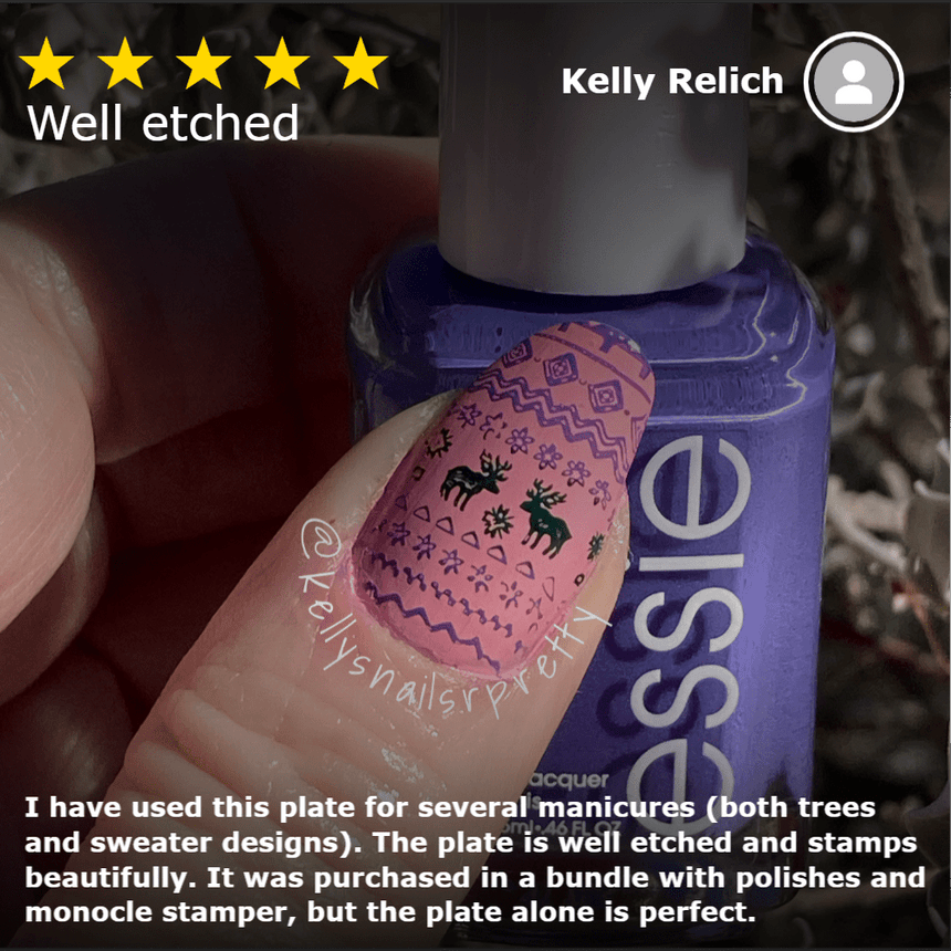 Spruced Up (m167) - Nail Stamping Plate