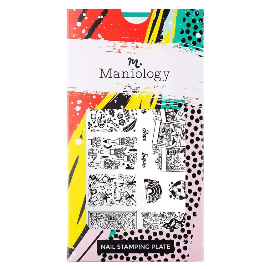 A nail stamping plate that lets you express your love for all the arts while supporting an amazing charitable organization by Maniology (m218).