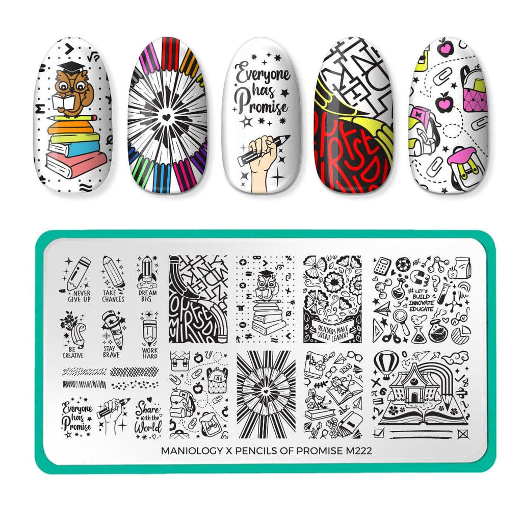 Notetaker Back to School Nail Stamping Plate