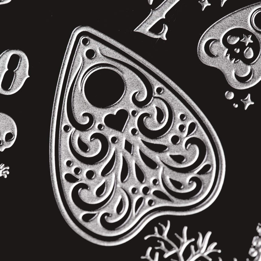 A nail stamping plate with Ouija inspired designs by Maniology (m071).
