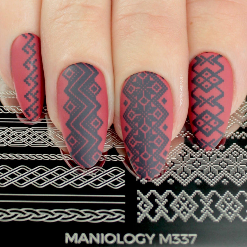 Sweater Season (M337) - Nail Stamping Plate