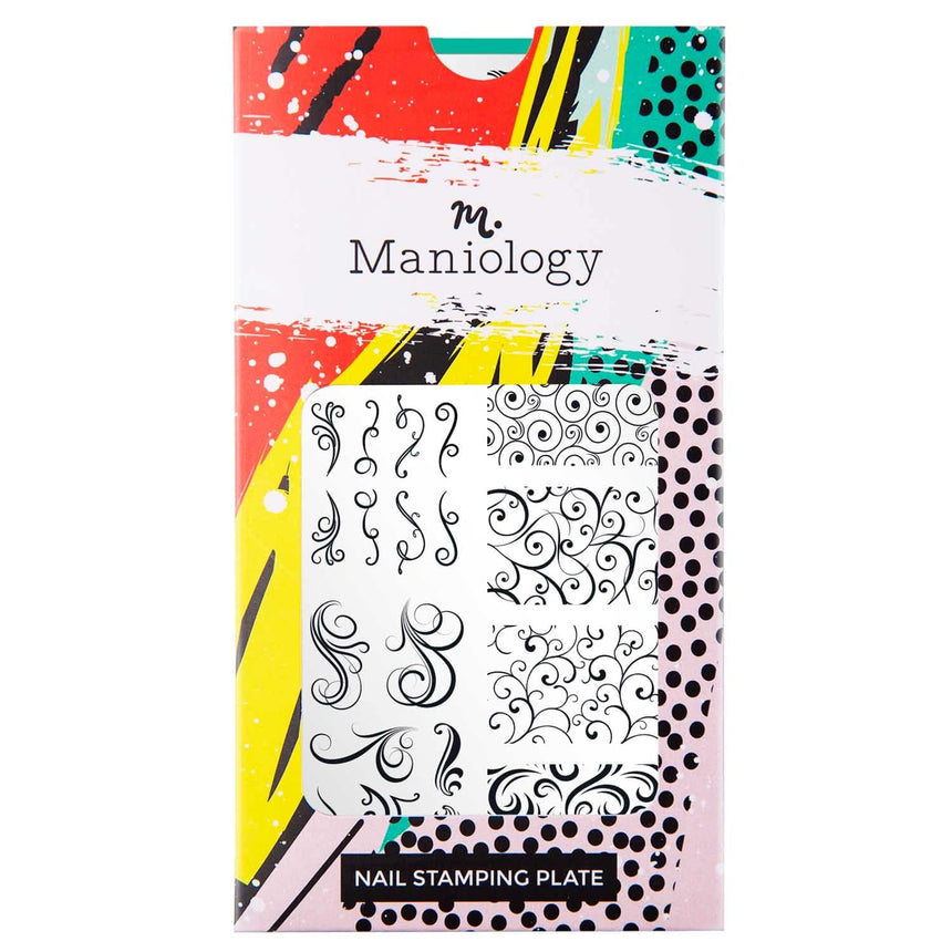 Swirls (M357) - Nail Stamping Plate
