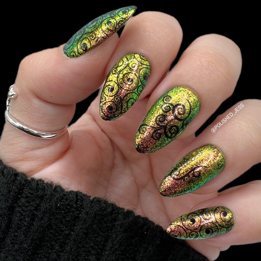 Swirls (M357) - Nail Stamping Plate