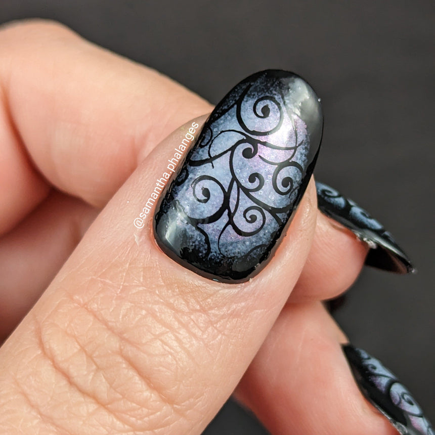 Swirls (M357) - Nail Stamping Plate