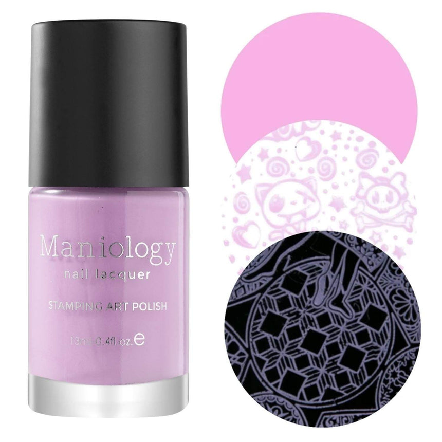 A Pastel Pink Stamping Polish from The Gardener collection inspired by the healing properties of the pink crystal by Maniology Rose Quartz (B242).
