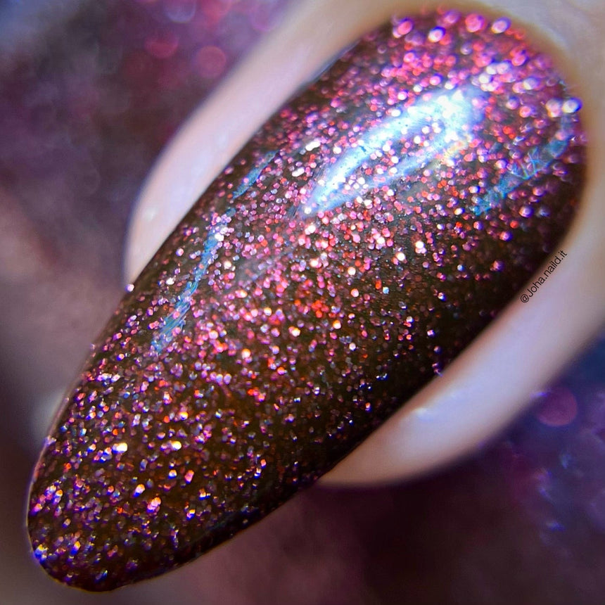 Tinseltown: Fame (P141) - Semi Sheer Dark Red with Glitter Nail Polish