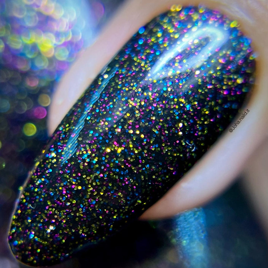 Tinseltown: Hollywood (P142) - Semi Sheer Black with Glitter Nail Polish