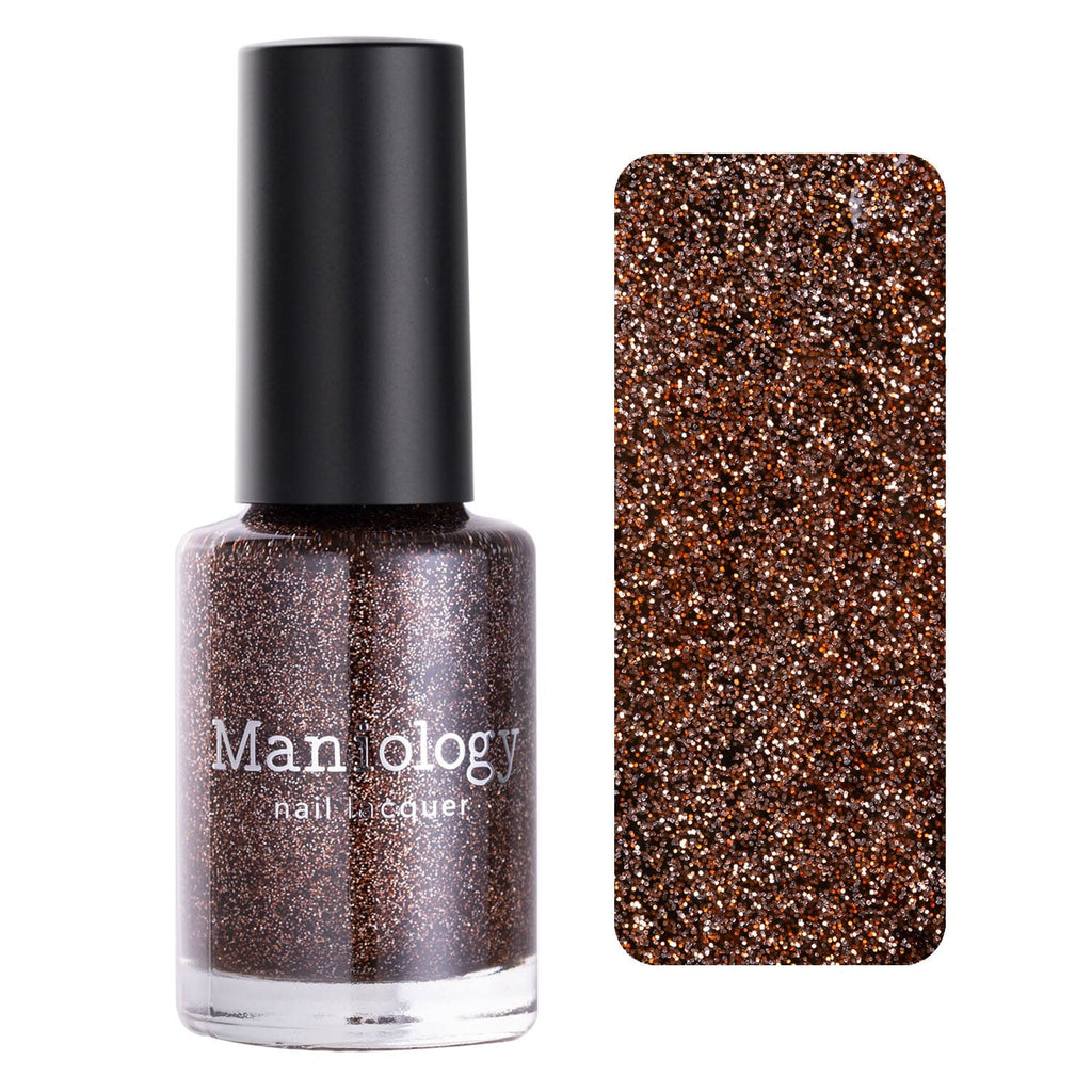 Muse Semi Sheer Dark Brown Glitter Nail Polish