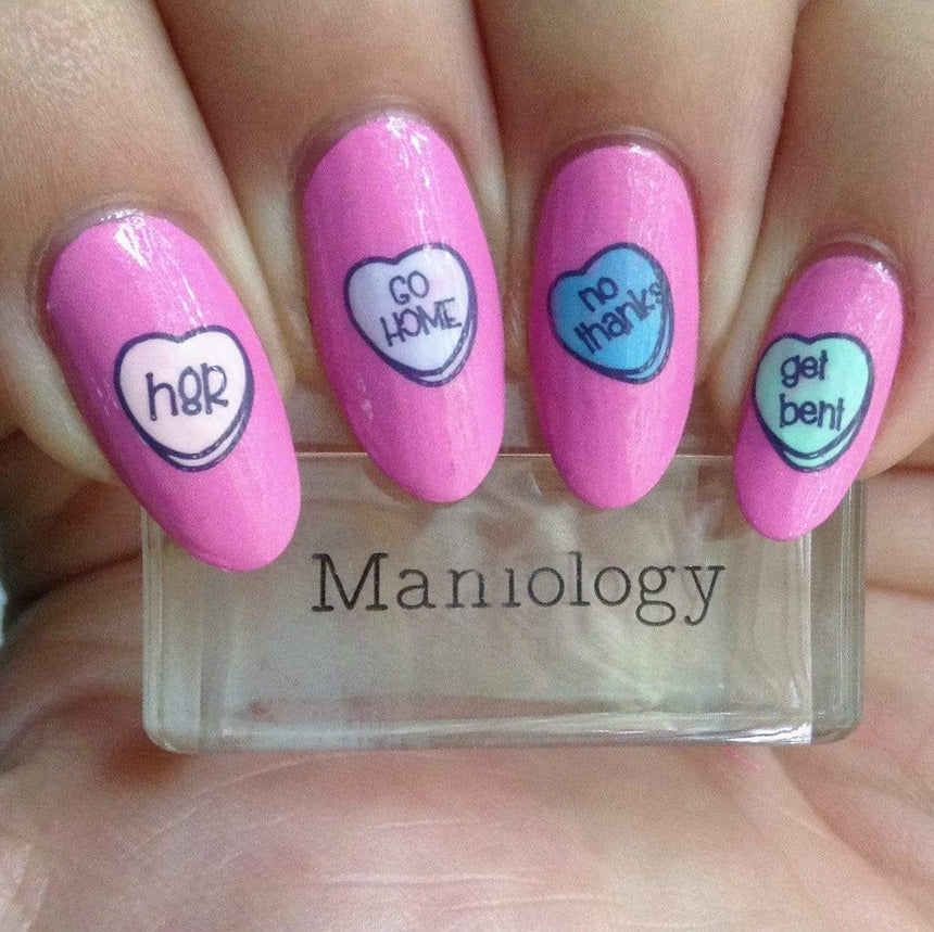 Valentine's Day Occasions: Love Bites (m180) - Nail Stamping Plate