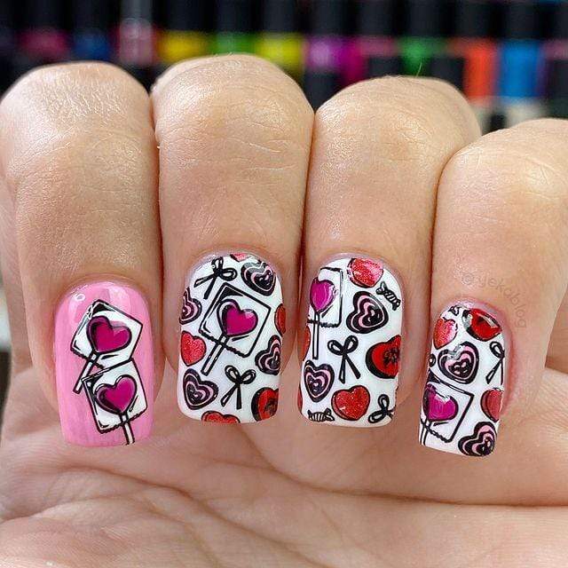 Valentine's Day Occasions: Love Bites (m180) - Nail Stamping Plate