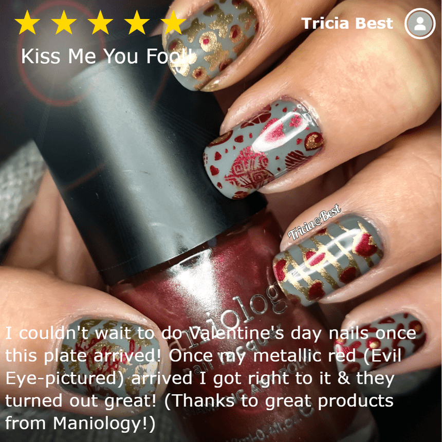 Valentine's Day Occasions: Opposites Attract (m045) - Nail Stamping Plate