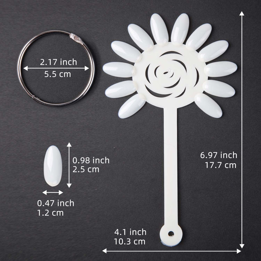 White Polish Swatch Wheels - Set of 10