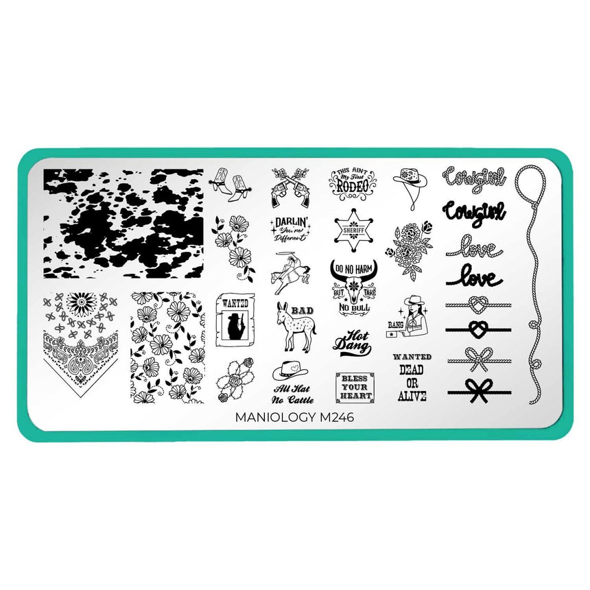 Wild West (m246) -Nail Stamping Plate