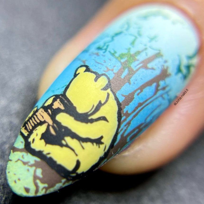 Winnie (B448) - Cream Yellow Stamping Polish