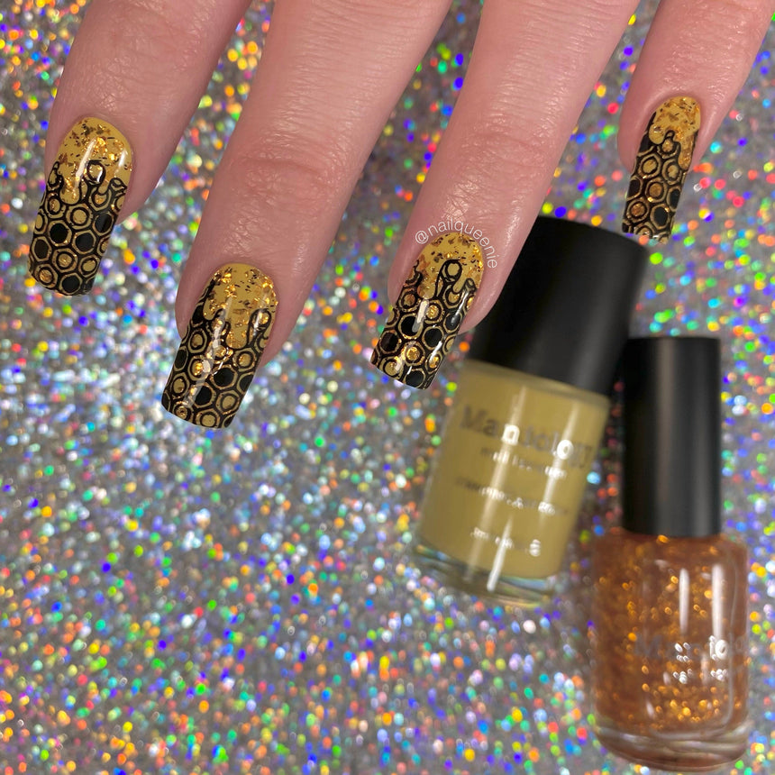 Winnie (B448) - Cream Yellow Stamping Polish