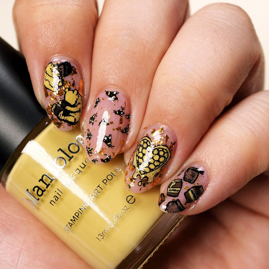 Winnie (B448) - Cream Yellow Stamping Polish