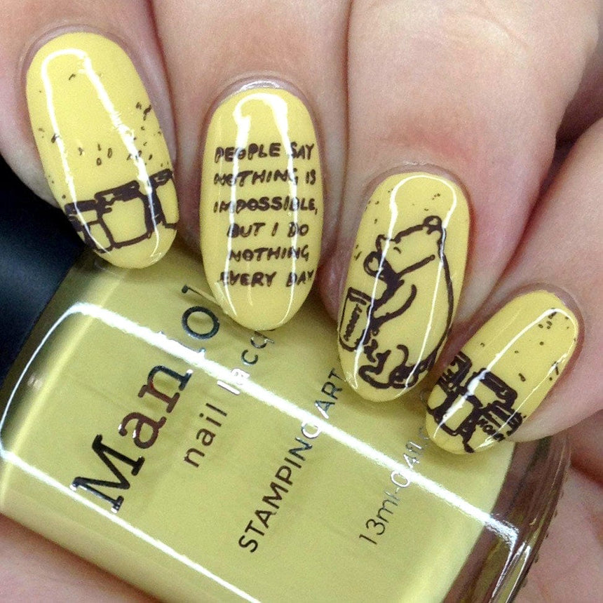 Winnie (B448) - Cream Yellow Stamping Polish